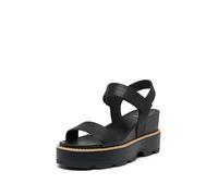 Sorel Women's Joanie IV Y Strap Wedge Sandals, Black, Sea Salt, 5.5 UK