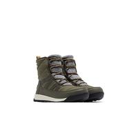 SOREL Whitney II Stone Green Black Nylon Short Lace Ankle Boots Size: 3, Colour: Green Fabric