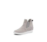 SOREL Women's Out 'N About Slip-On Wedge II Boot, Chrome Grey, White, 10 UK