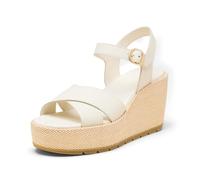 Sorel womens Sunpeak Wedge Ankle Strap, Chalk/Gum 16, 5.5