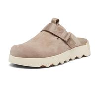 SOREL Viibe Omega Taupe Honey White Suede Clogs Size: 7, Colour: Taupe