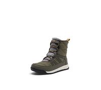 SOREL Whitney II Stone Green Black Nylon Short Lace Ankle Boots Size: 4, Colour: Green Fabric