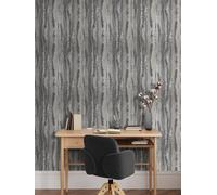 Muriva Soren Charcoal and Silver Wallpaper