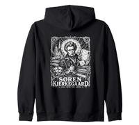Soren Kierkegaard Leap Into The Abyss Philosophy Zip Hoodie