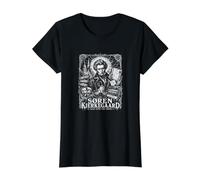 Soren Kierkegaard Leap Into The Abyss Quote Value Graphic T-Shirt, Women, Black, M