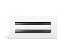 Sorevia Modern AC Vent Cover 10x4 (Duct Opening Cutout) - White Sleek Decorative Air Vent - Standard Linear Slot Diffuser - All Aluminum Register Grille for Ceiling, Walls & Floors