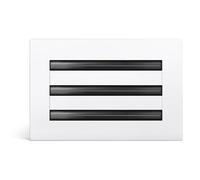 Sorevia Modern AC Vent Cover 10x6 (Duct Opening Cutout) - White Sleek Decorative Air Vent - Standard Linear Slot Diffuser - All Aluminum Register Grille for Ceiling, Walls & Floors