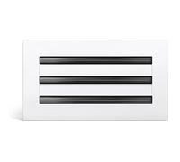 Sorevia Modern AC Vent Cover 12x6 (Duct Opening Cutout) - White Sleek Decorative Air Vent - Standard Linear Slot Diffuser - All Aluminum Register Grille for Ceiling, Walls & Floors
