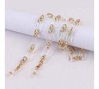 SOREZE Acrylic Button Chain Eyeglass Glasses Chain Women Anti-lost Mask Hanging Sunglasses Lanyards Hold Cord Strap Rope Necklace