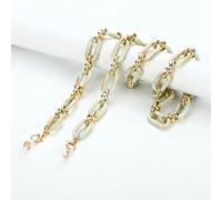 SOREZE Acrylic Button Chain Eyeglass Glasses Chain Women Anti-lost Mask Hanging Sunglasses Lanyards Hold Cord Strap Rope Necklace