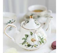 SOREZE Bone China Teapot 500ML Pink Camellia Coffee Pot Set Home Porcelain Kettle Jug Party Cafe Teaware Tea Pot