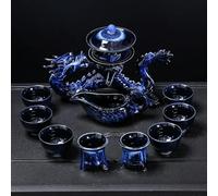 SOREZE Kung Fu Teaset Chinese Dragon Teaset Automatic Tea Set Bone China Teapot And Tea Cup Set Travel Teaset