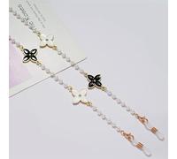 SOREZE Pearl Beads Flower Link Chain Eyeglasses Face Mask Necklace Reading Glasses Sunglasses Strap Cord Holder Head Neck Band
