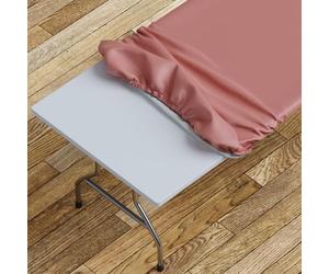 Sorfey Vinyl Picnic Fitted Tablecloth Cover, Table Cloths, Solid Design, Flannel Backed Lining, 30 x 60 Inch, Burgundy