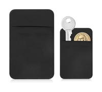 Sorftin Flat Thin Credit Card Size Key Holder Sleeve - Slim Minimalist Wallet for Men and Women, Black, Credit Card-Sized