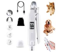 Soriva 2 in 1 Pet Nail Trimmer, Soriva Dog Nail Clippers with Light, 2 in 1 Trimmer & Grinder Illuminates Nails or Bloodline for Thick Nails, Splash Guard, Silent for Cats & Dogs (1PC)