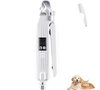 Soriva 2 in 1 Pet Nail Trimmer,Soriva Nail Trimmer & Grinder Built-In 2 LED Safety Light,Splash Guard,LED Power Display,Ultra Quiet,USB Rechargeable Portable Nail Clipper File for Dogs & Cats (1pc)