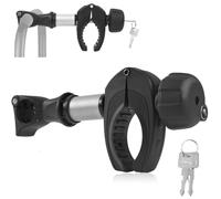 Sorlpv Frame holder for bicycle carriers, 25 cm length, universal short bicycle frame holder, lockable, aluminium frame holder for U-bracket tube: diameter 3 cm, for frame diameter of the bicycle: