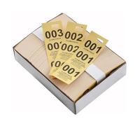 Soro Essentials- 3 Part Coat Check Tickets Yellow Color 500 Pieces/Box- Colored Paper Coat Room Check Tags Tickets Claim Check Ticket for Checking Coats Luggage in Hotels Restaurants Convention