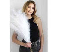 SOROLA Pampas Grass Large White Artificial 4 Stems - 40 inch/100cm Fluffy Soft Faux Dried Tall Fake Plant Bouquet Decorative Flowers Arrangements Boho Home Decor Accessories Wedding Decorations