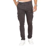Soroor Cargo Trousers for Men UK, Slim Fit Tapered Cargo Pants Men, Combat Trousers for Men UK for Work & Utility, Mens Cargos | Grey - 30L 36W | Sateen Stretch Cotton Cargos Men