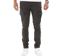 Soroor Cargo Trousers for Men UK, Slim Fit Tapered Cargo Pants Mens, Combat Trousers for Men UK for Work & Utility, Durable Mens Cargos | Dark Grey - 32L 30W | Stretch Twill Cotton Cargos