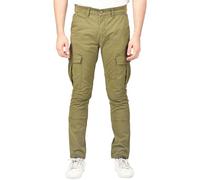 Soroor Cargo Trousers for Men UK, Slim Fit Tapered Cargo Pants Mens, Combat Trousers for Men UK for Work & Utility, Durable Mens Cargos | Olive - 30L 36W | Stretch Twill Cotton Cargos