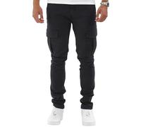 Soroor Cargo Trousers for Men UK, Slim Fit Tapered Cargo Pants Mens, Combat Trousers for Men UK for Work & Utility, Durable Mens Cargos | Navy - 34L 30W | Stretch Twill Cotton Cargos