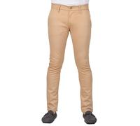 Soroor Skinny Fit Chinos Trousers Men - Stylish Mens Chinos for Work, Casual Trousers for Men UK, Comfortable Everyday Chino Trouser | Beige 360-32L 32W | Super Stretch Twill Cotton Men's Chino