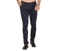 Soroor Skinny Fit Chinos Trousers Men - Stylish Mens Chinos for Work, Casual Trousers for Men UK, Comfortable Everyday Chino Trouser | Navy - 32L 32W | Stretch Premium Twill Cotton Men's Chino