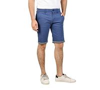 Soroor Slim Fit Chino Mens Shorts, Stylish Men's Shorts with Premium Stretch Cotton, Breathable and Versatile Smart Casual Men Chino | Blue - 36W