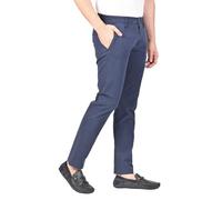 Soroor Slim Fit Chinos Trousers Men - Stylish Mens Chinos for Work, Casual Trousers for Men UK, Comfortable Everyday Mens Trouser | Navy - 30L 34W | Stretch Premium Twill Cotton Men's Chino