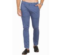 Soroor Slim Fit Chinos Trousers Men - Stylish Mens Chinos for Work, Casual Trousers for Men UK, Comfortable Everyday Mens Trouser | Blue - 32L 31W | Stretch Premium Twill Cotton Men's Chino