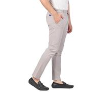 Soroor Slim Fit Chinos Trousers Men - Stylish Mens Chinos for Work, Casual Trousers for Men UK, Comfortable Everyday Mens Trouser | Grey - 32L 32W | Stretch Premium Twill Cotton Men's Chino
