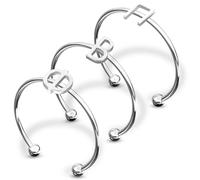 Sorority Shop Pi Beta Phi Stacking Ring Set - Adjustable Rings with Silver Plating