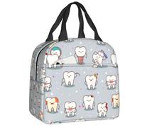 Sorpresa Dental Teeth Design Thermal Lunch Box for Dentist Hygienist Auxiliary