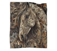 Sorrel Horse Blanket Boys And Girls Blanket Luxury Style Printed Blanket Fluffy Soft Comfortable Plush Blanket Suitable for Sofa Bed Sofa 50x60inch(127x152cm)