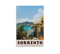 Sorrento Amalfi Coast Vintage Travel Posters 12x18inch(30x45cm) Canvas Print for Living Room, Bedroom, Dorm, Home, Office Wall Decoration