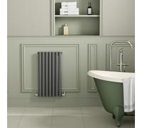 Sorrento Anthracite Horizontal Oval Designer Radiator 800x413mm Single Panel 1364 BTU