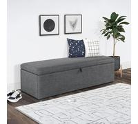 Sorrento Blanket Box - Dark Grey Fabric