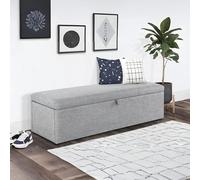 Sorrento Blanket Box - Light Grey Fabric