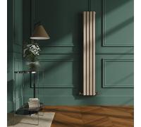 Sorrento Cleopatra Vertical Oval Designer Radiator 1600x236mm Double Panel 2234 BTU