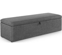 Sorrento Dark Grey Fabric Blanket Box