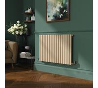 Sorrento Elk brown Horizontal Oval Designer Radiator 600x1003mm Single Panel 2679 BTU