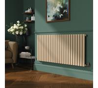 Sorrento Elk brown Horizontal Oval Designer Radiator 600x1416mm Single Panel 3783 BTU