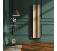 Sorrento Elk brown Vertical Oval Designer Radiator 1600x354mm Double Panel 3351 BTU
