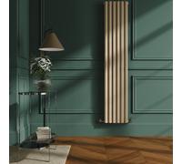 Sorrento Elk brown Vertical Oval Designer Radiator 1800x354mm Single Panel 2530 BTU