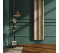 Sorrento Elk brown Vertical Oval Designer Radiator 1800x472mm Single Panel 3373 BTU