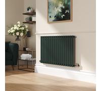 Sorrento Evergreen Horizontal Oval Designer Radiator 600x1003mm Single Panel 2679 BTU