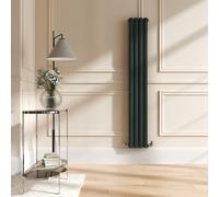 Sorrento Evergreen Vertical Oval Designer Radiator 1600x236mm Double Panel 2234 BTU